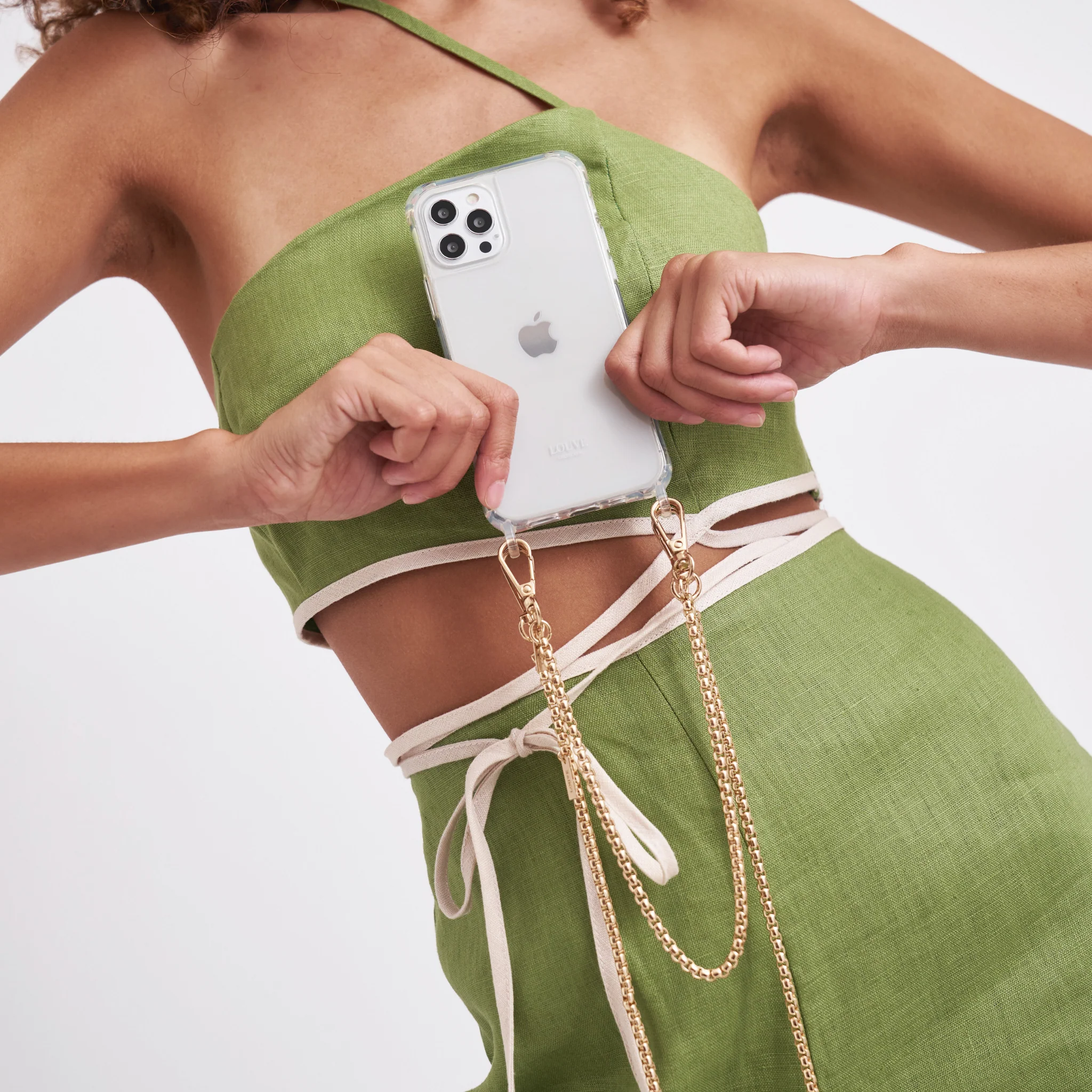 Clear Phone Case + Gaia Gold-Plated Wristlet & Chain - Image 5