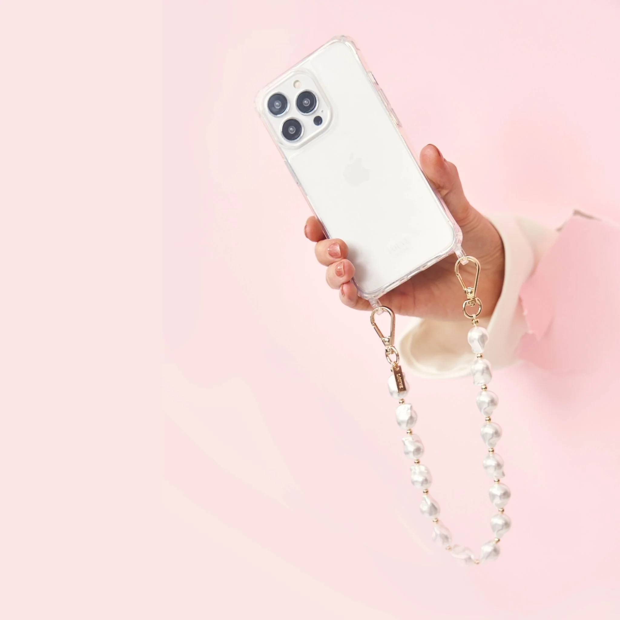 Daisy Pearl & Gold Phone Wristlet - Image 8