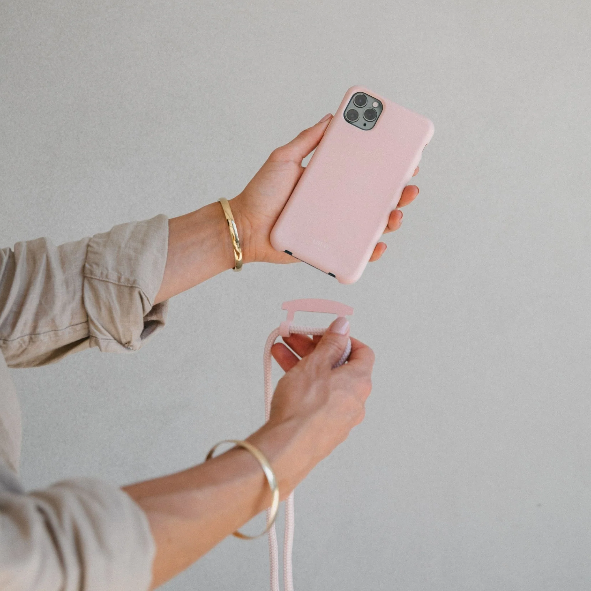 Dusty Pink Crossbody Phone Strap - Image 10