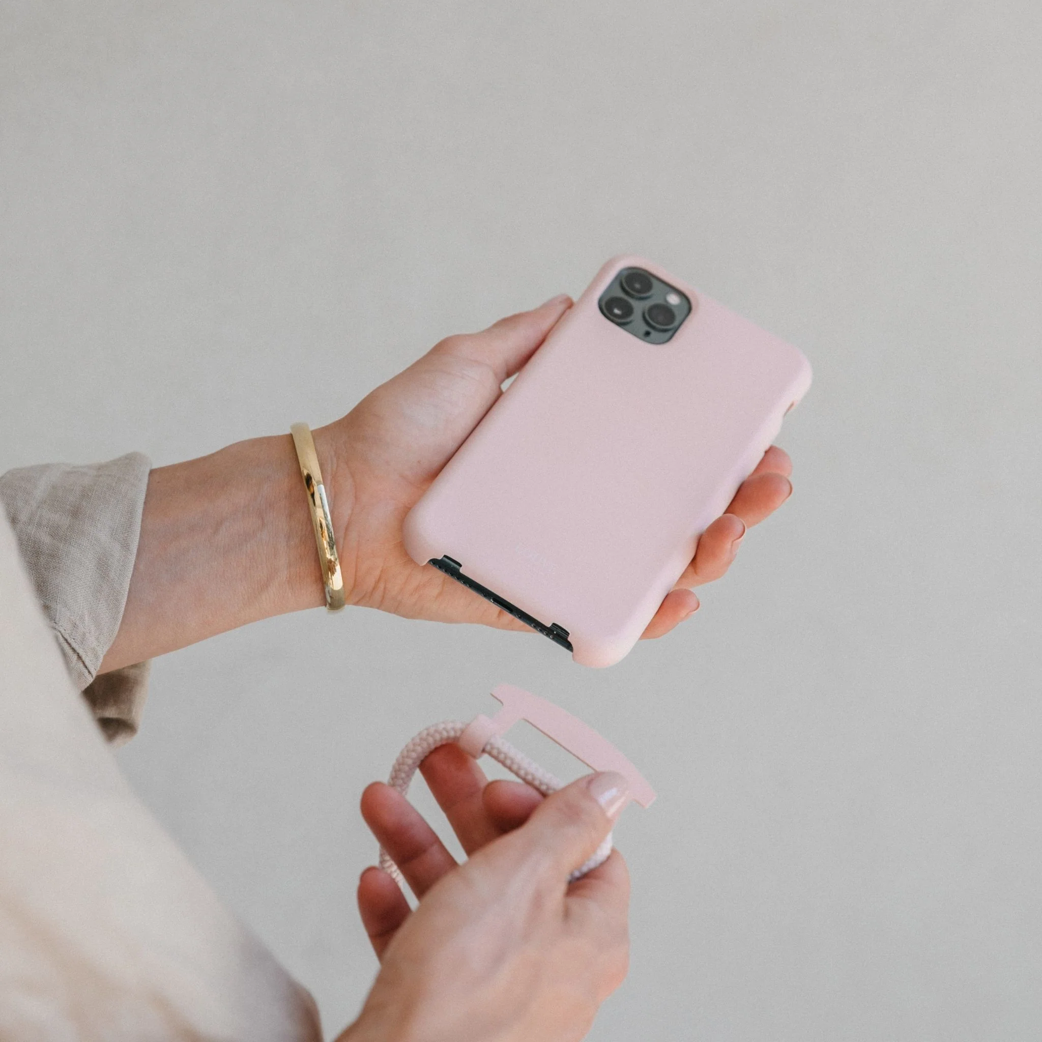 Dusty Pink Crossbody Phone Strap - Image 11