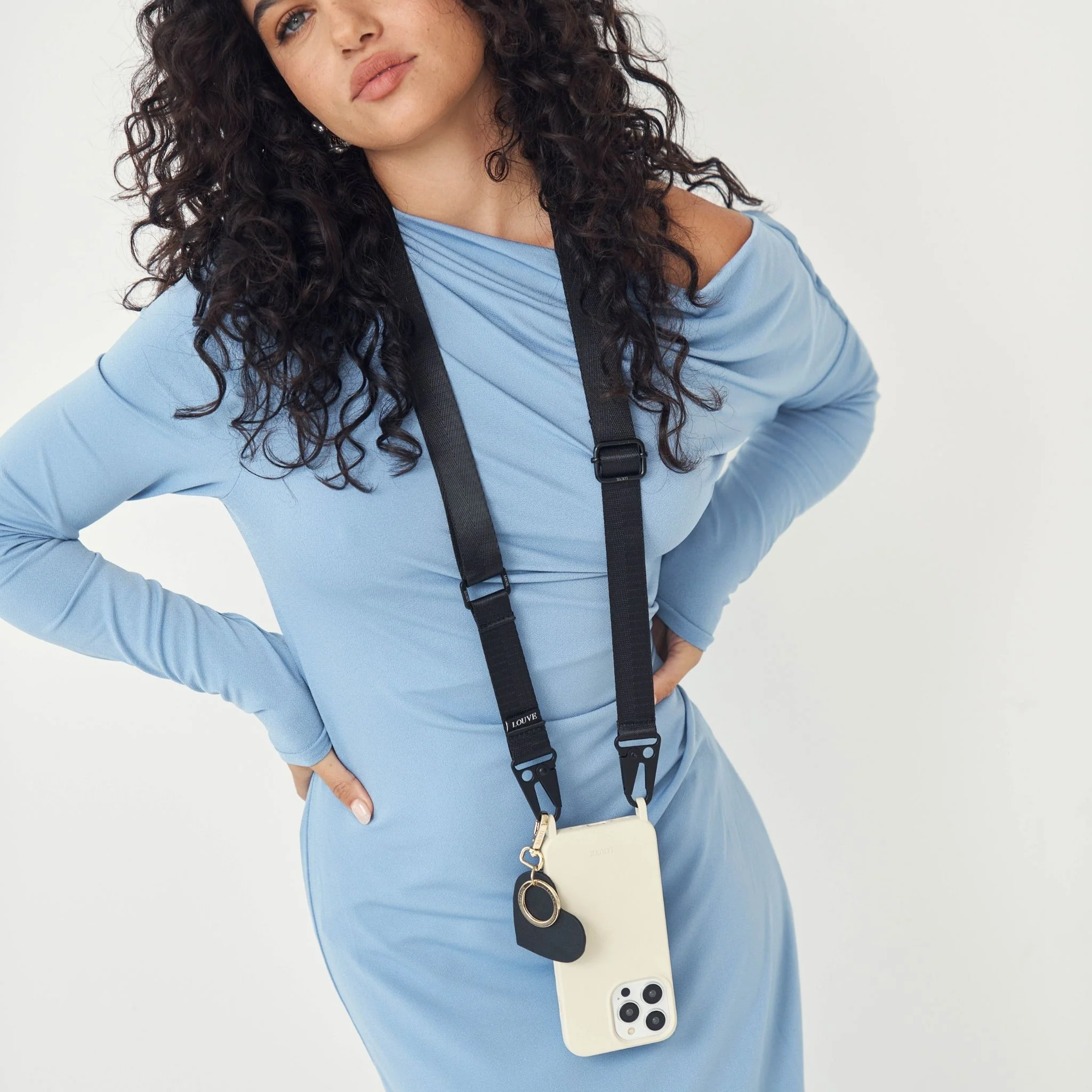 Midnight Sky Black Crossbody Phone Lanyard - Image 15