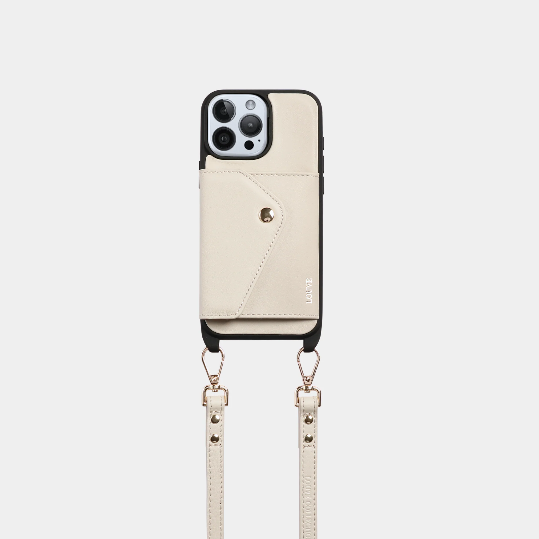Zoe Bone Leather Phone Case Wallet & Crossbody Strap - Image 7